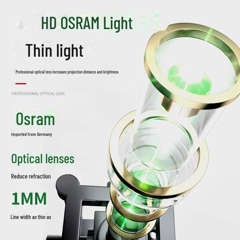 "High-Precision 12-Line Infrared Laser Level for Indoor/Outdoor with Auto-Leveling Green Light"