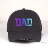 Colorful Gradient DAD Print Baseball Cap  Adjustable Size  Unisexs Everyday Wear  Fathers Day Gift  Camping Fishing Sports