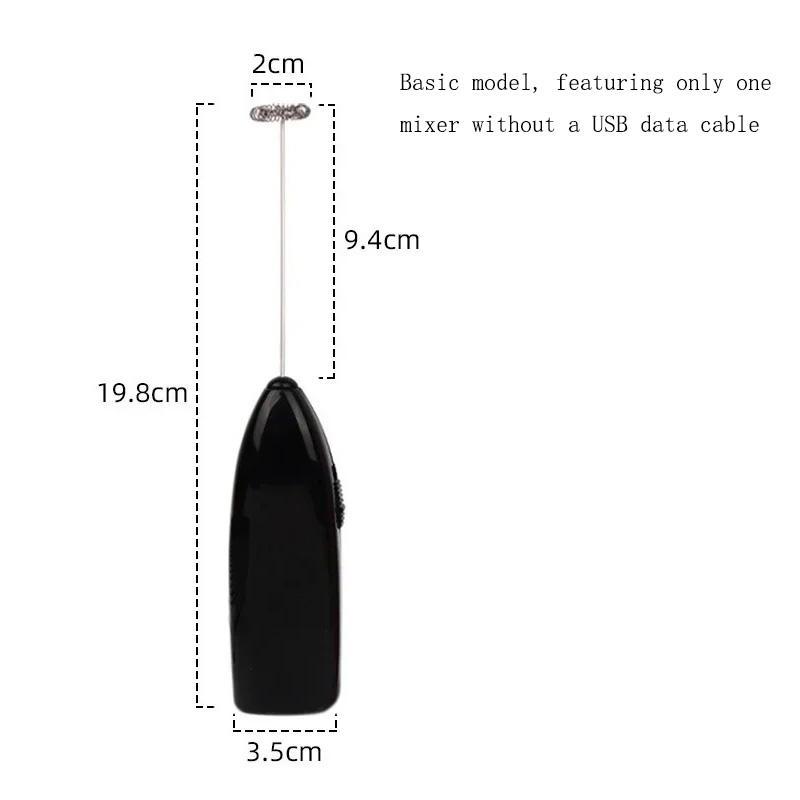 Portable Electric Milk Frother USB Egg Beater Hand Coffee Whisk Rechargeable Foam Mixer Home Kitchen Milk Frother Foaming