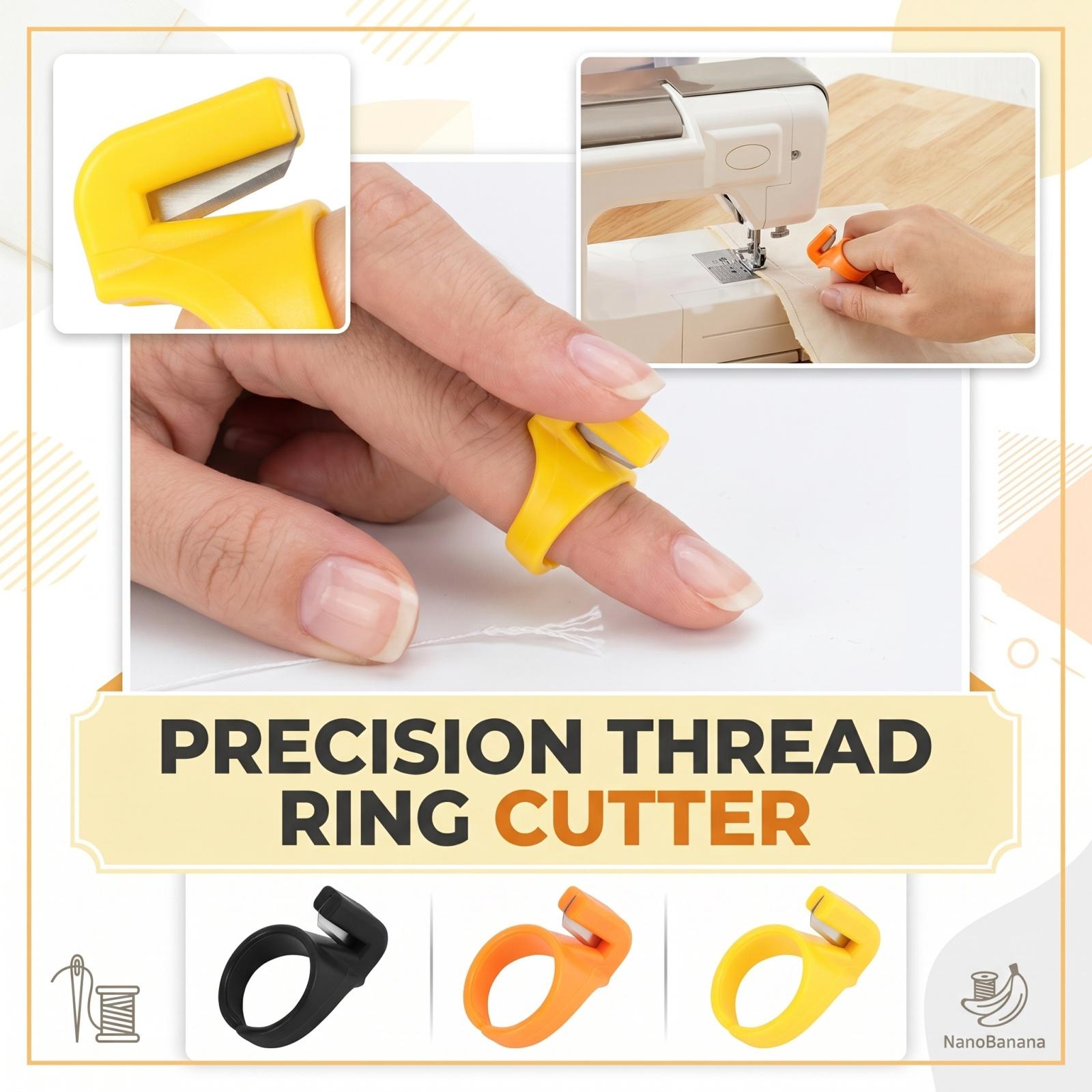 

3PCS Thimble Ring Sewing Cutter Multifunctional Thread Snip Ring Portable Sewing Tool for Cutting Thread and Fabric One Size
