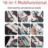 18 IN 1 Multifunctional Stripping Pliers Dual Electrical Test Cable Cutting Electrician Crimping Pliers Wire Winding Foldable