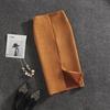 Women Skirts Suede Split Thick Stretchy Skirt Female Pencil Skirts Plus Size Skirt