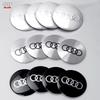 4pcs Set of Wheel Center Caps Stickers Car Hub Covers for Qaz19 S RS A3 A4 B8 A6 A5 Q5 A7 - Multiple Sizes 56/60/63/65/68mm