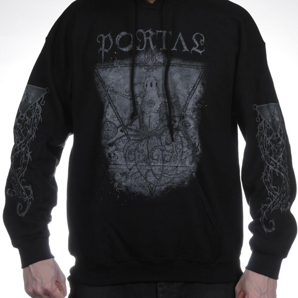 

Черная толстовка с логотипом Portal Band унисекс