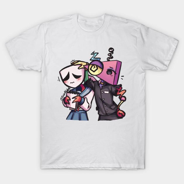 YSM Cotton Tshirt Heren Zwart Print T-shirt Digital Circus, Gangle En Zooble No-Cut Transferpapier Print Katoenen T-shirt XL wit