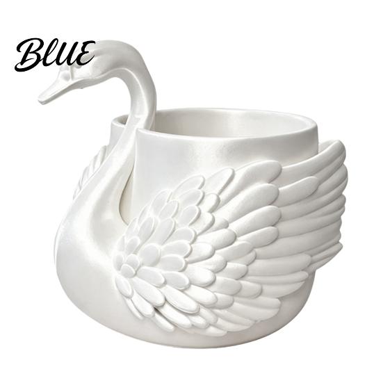 Professional Office Accessories Elegant Swan Pen Holder Durable PLA Pencil Organizer Decorative Large Desktop Clutter Organizer Capacity Container