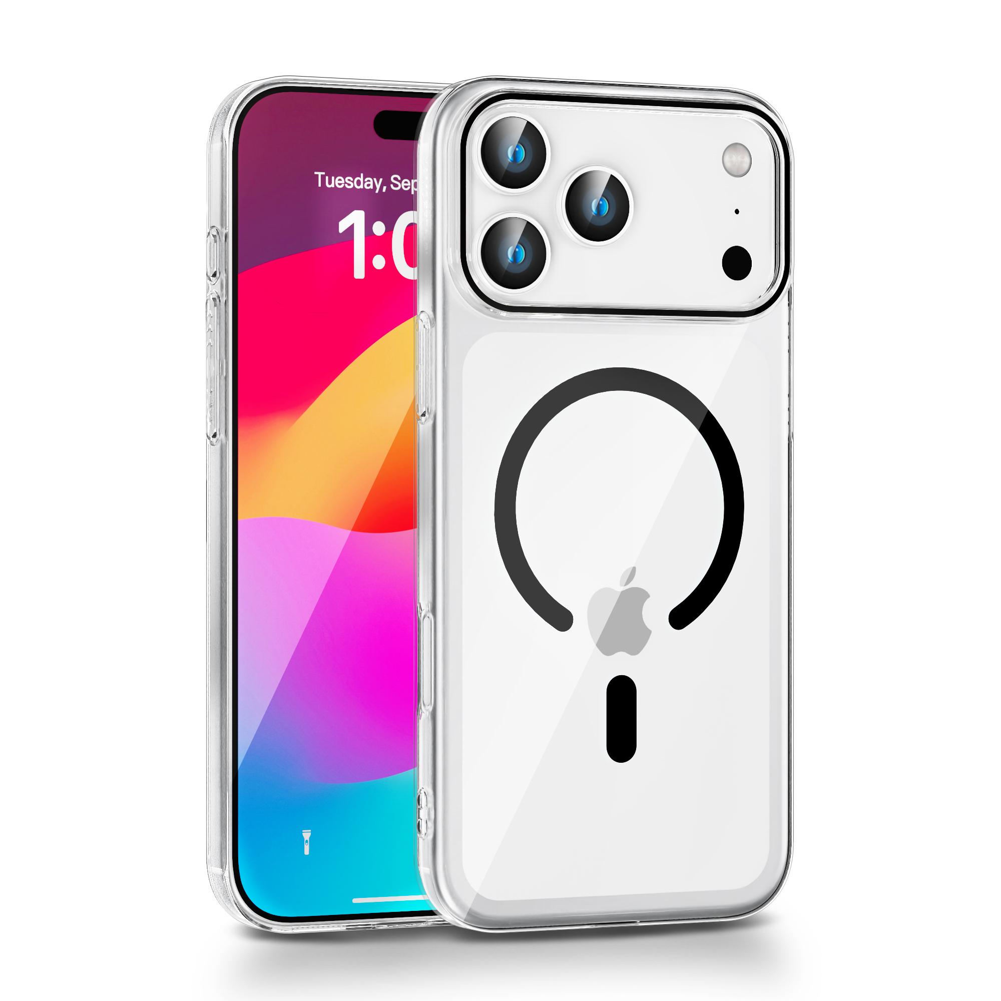 

Прозрачный чехол для Magsafe Mag Safe iPhone 17E 17 E Air 16 Pro Max 15 Plus 14 13 12 11 17Pro 16Pro 15Pro Магнитный Противожелтеющий Ударопрочный Чехол для Телефона iPhone 11promax