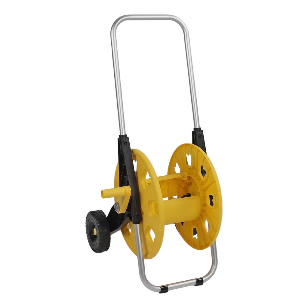 Hose Reel Cart with Wheels Heavy Duty Garden Hose Reels for Outside 60m Hose Capacity Manual Push