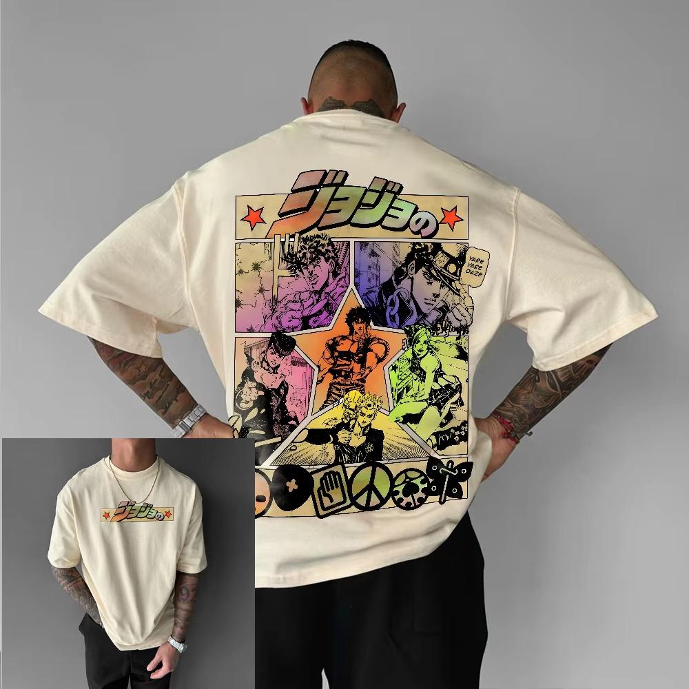 

Japanese Anime Jojo Mens Clothing Harajuku Summer Y2k Graphic T Shirts Oversized Loose Cotton Womens Short Sleeve Tee Tops S