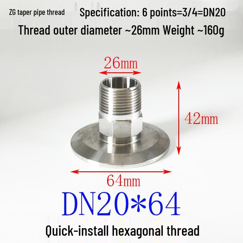 Hongshun Heavy-Duty Hex Quick Connect Stainless Steel Threaded Nipple with Chuck and Wrench Flats