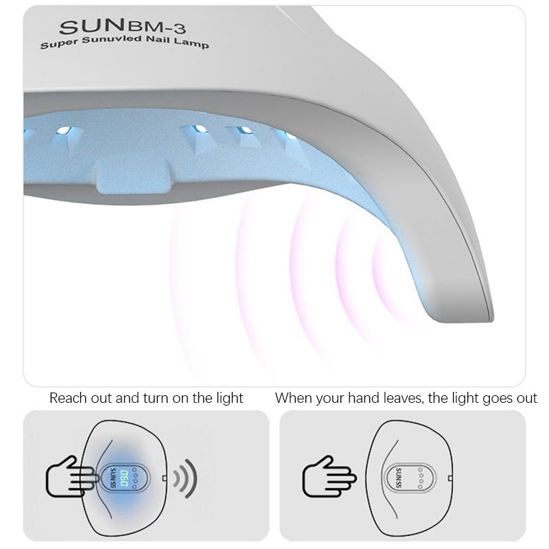 Nail Art UV LED Light with Display Portable Nail Art Quick-drying Timer Dryer UV Lamp for Professional Nail Art Curing Light