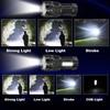 LED Strong Light Flashlight Long Range Rechargeable Outdoor Multifunctional Portable Magnetic Ultra Bright Mini Flashlight