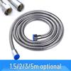 Explosion-Proof Stainless Steel Shower Hose, Electroplated Metal, Available in 1.5M or 2/3M Lengths