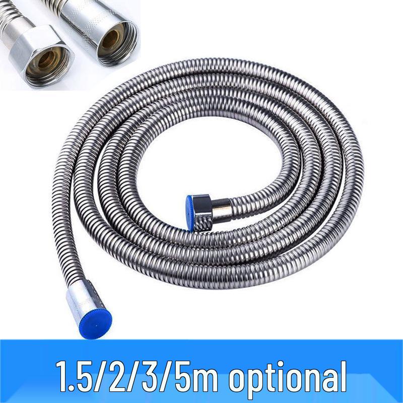 Explosion-Proof Stainless Steel Shower Hose, Electroplated Metal, Available in 1.5M or 2/3M Lengths