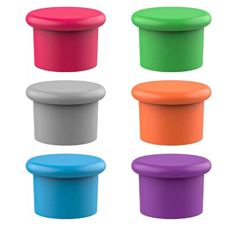 Dop de sticlă de vin din silicon colorat - Capac de etanșare universal reutilizabil pentru vin roșu