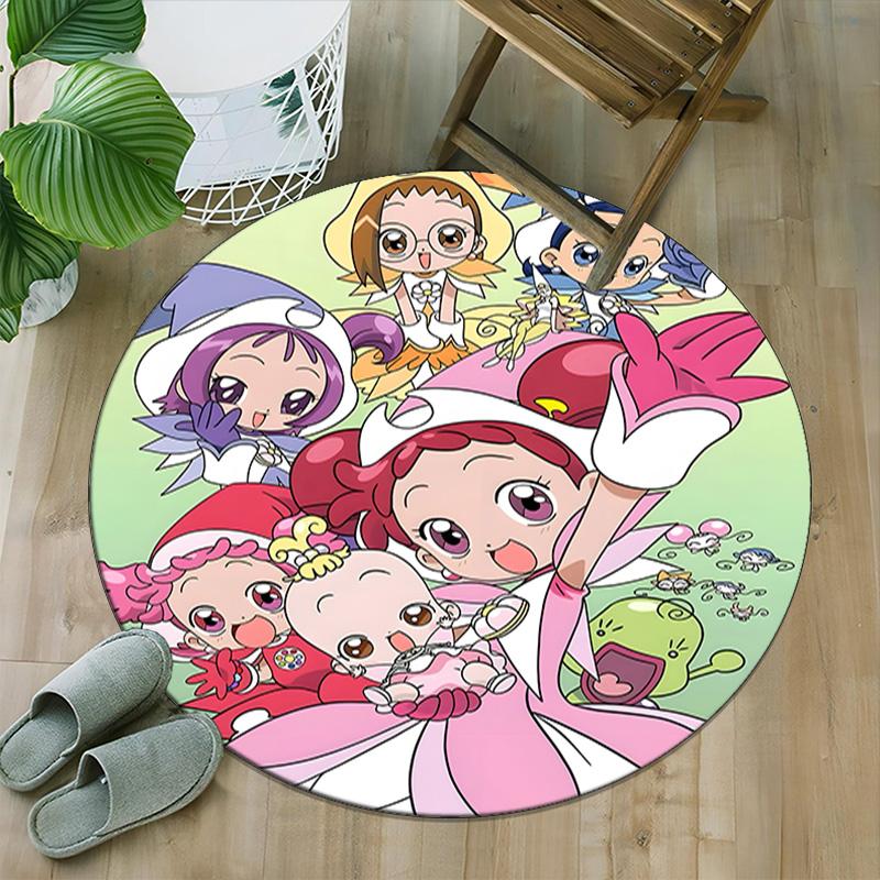 1pc DoReMi1 Print Round Carpet Chair Round Carpet Suitable for Bedroom Living Room Home Decorative Carpet