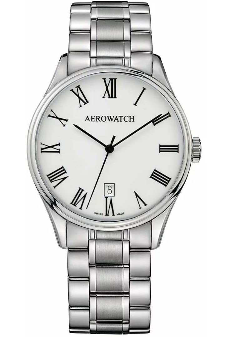 

Aerowatch A42102 AA02M Silver Date Swiss Made Men s Watch,