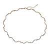 HECHENG,Korean Minimalist Style Fashion Wavy CZ Stone Chain Necklace/Bracelet/Ring Collar Zircon Gift Selection 1 Pc