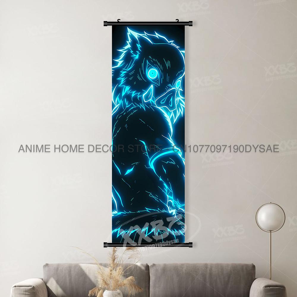Demonen doder:Kimetsu No Yaiba Posters Canvas Huisdecoratie Anime Hangende Schilderijen Wandkunst Kamer Decoratie Schilden Afbeeldingen (as the picture,30x90cm(12x36inch))