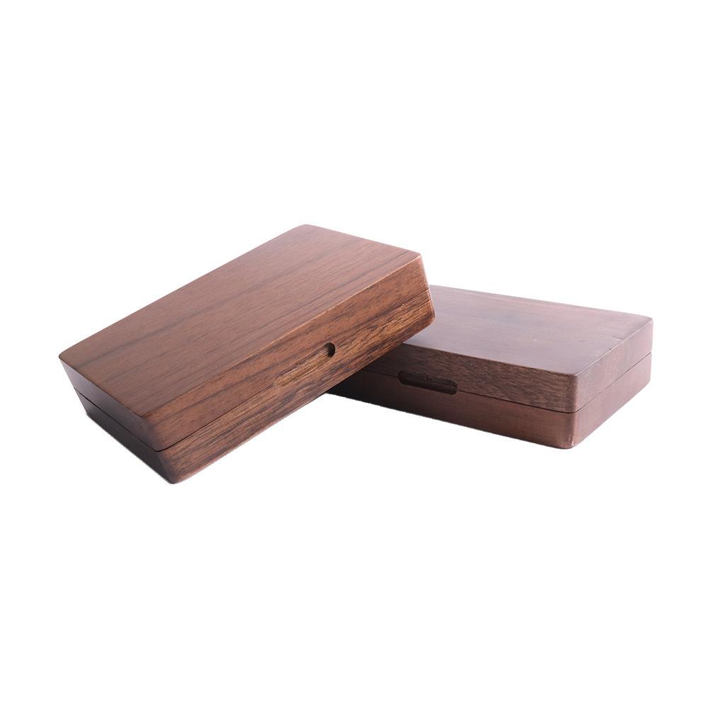 Black Walnut Color Wooden Box Storage Box High-end Exquisite High-end Ring Earrings Necklace Storage