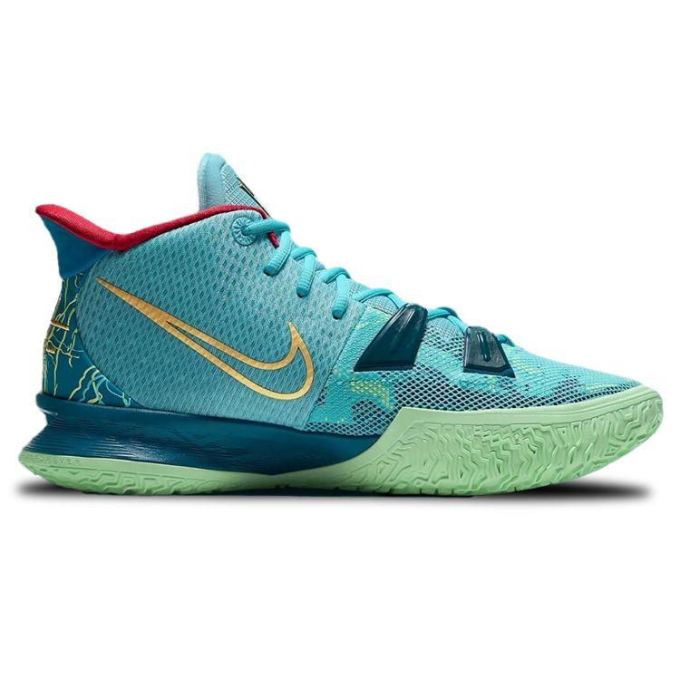 Nike Kyrie 7 EP Special FX Unisex Sneakers Blue Bleached-Aqua Metallic-Gold DC0589-400