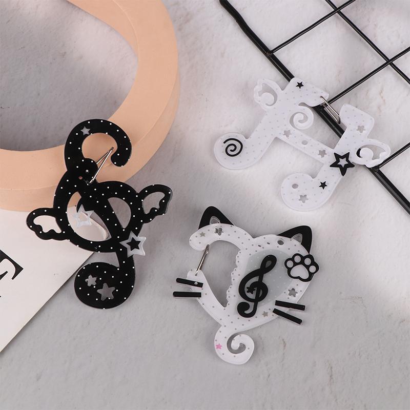 Cute Note Carabiner Keychain Cartoon Acrylic Keyring Couple Key Holder For Girls Backpack Pendant Bag Charm Lovely Gifts