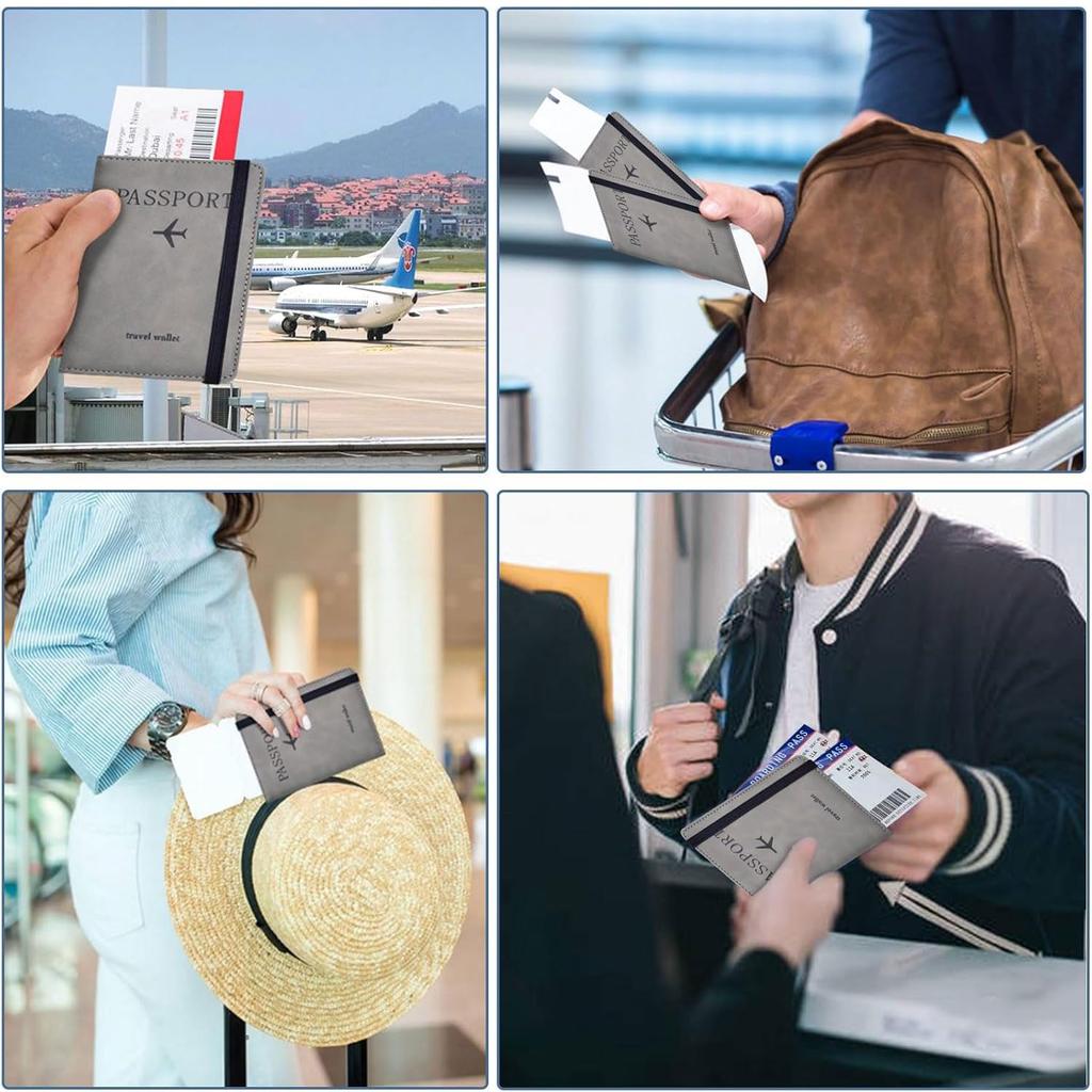 Passport Passport Storage Travel Perfect for Overseas Business Trips and Travel [XuJJJJunB] Cover, Case, Anti-Skimming, Multi-Function Pockets, Pouch,