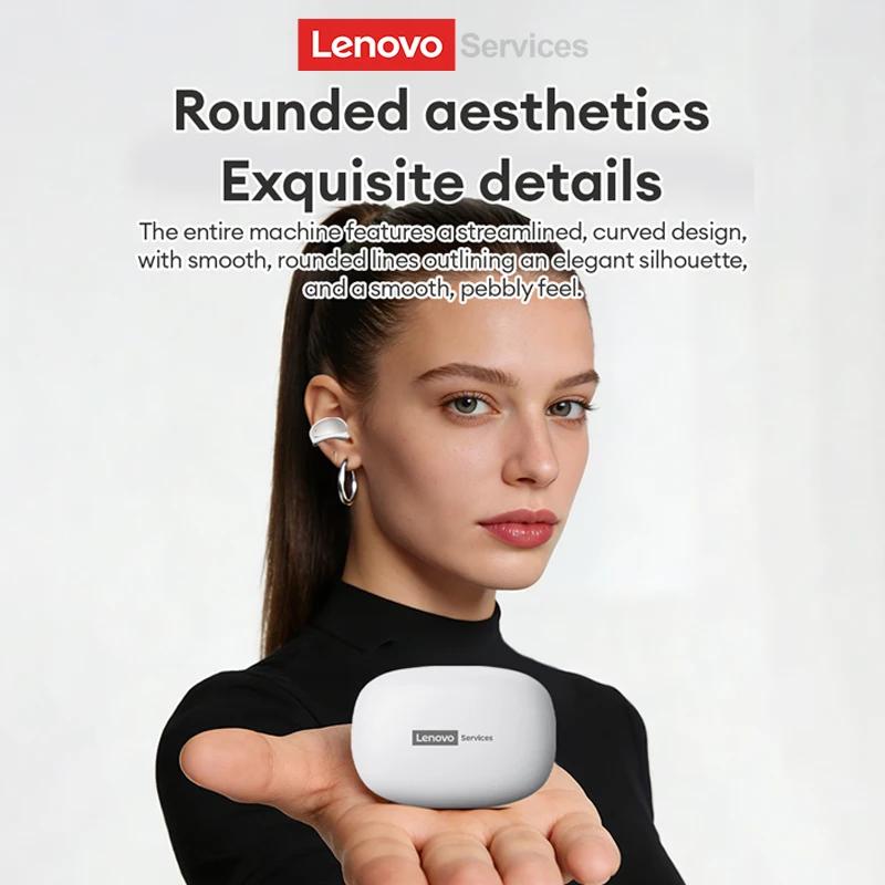 Originální bezdrátová sluchátka Lenovo RS121 OWS otevřeného typu, s klipem na ucho, Bluetooth sluchátka, HiFi zvuk, pro sport a hry, s nízkou latencí, s mikrofonem, Nové