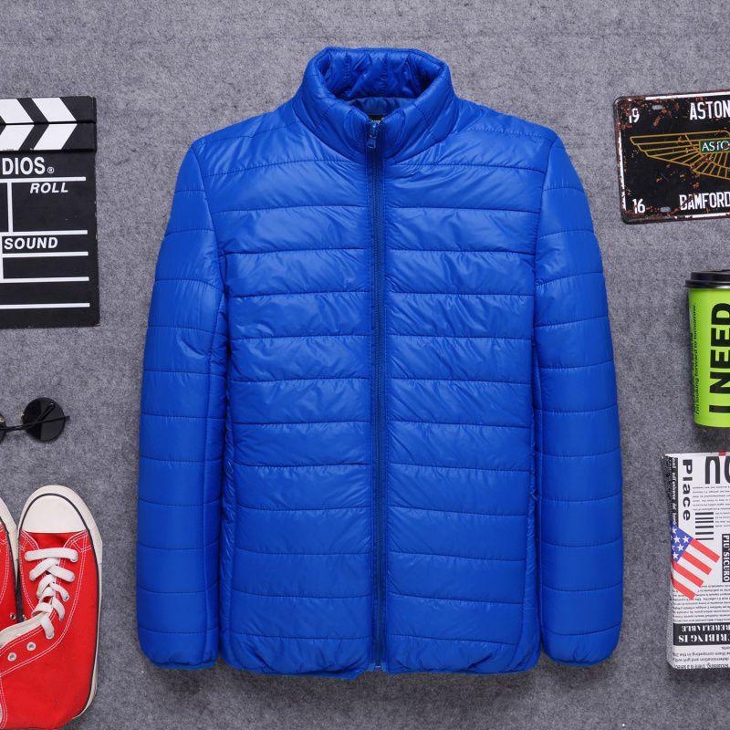 Mens Down Padded Jacket Short Winter Mens Padded Jacket Light Stand-up Collar Padded Jacket