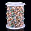 1Meter Macarron Crystal Cuboid Cube Beads Copper Chains Necklaces Bracelets Chain DIY Cloth Keychain Accessories Jewelry Making