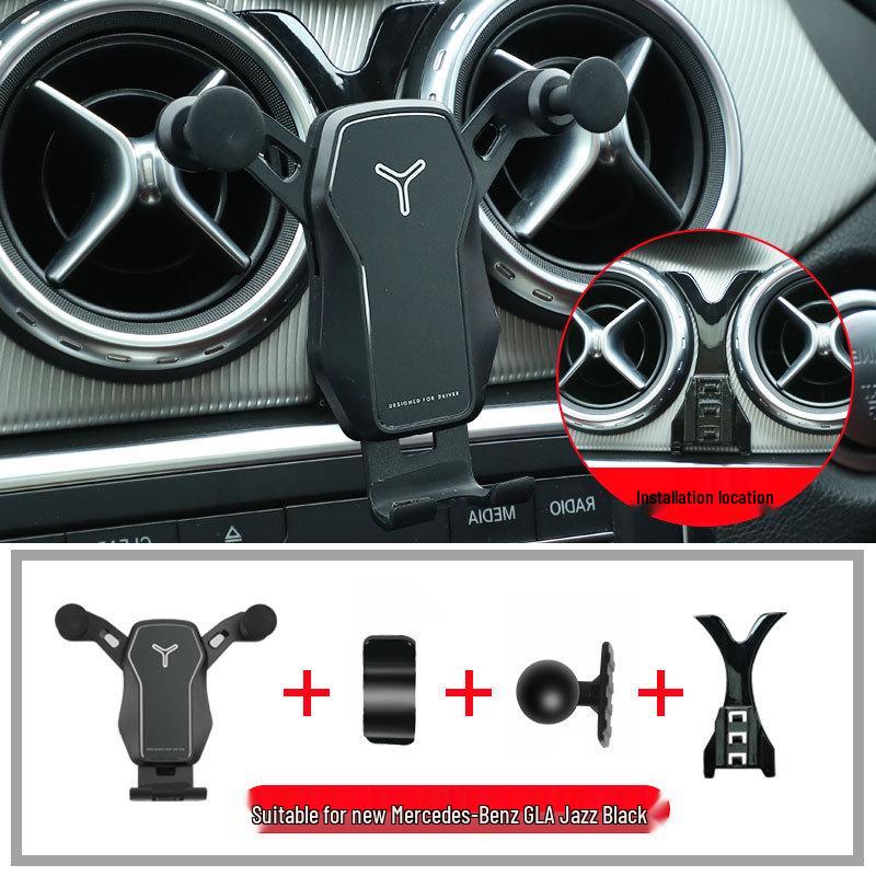 Wireless Charging Phone Holder for Mercedes-Benz 15-19 GLA/13-19 CLA, Navigation Compatible