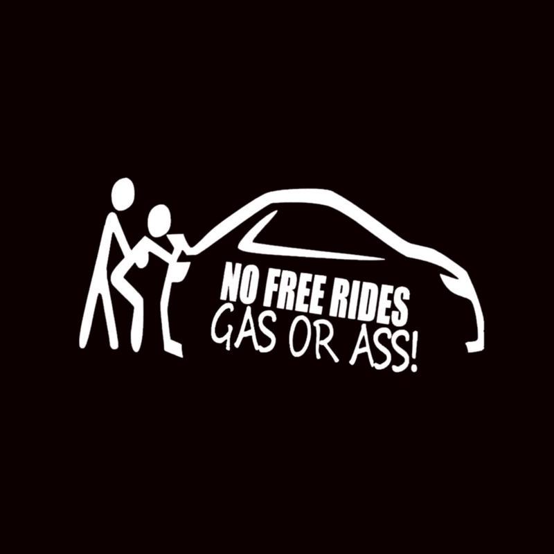 Carri a Gas o d'Asino Non Ricevono Passaggi Gratuiti su Divertenti Adesivi Vinilici per Paraurti Euro per Styling Finestrini