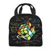 Matematika Rubix Hráč Milovníci Matematiky Prenosný Obedár Ženy Multifunkčný Chladiaci Termo Izolovaný Obedová Taška na Jedlo