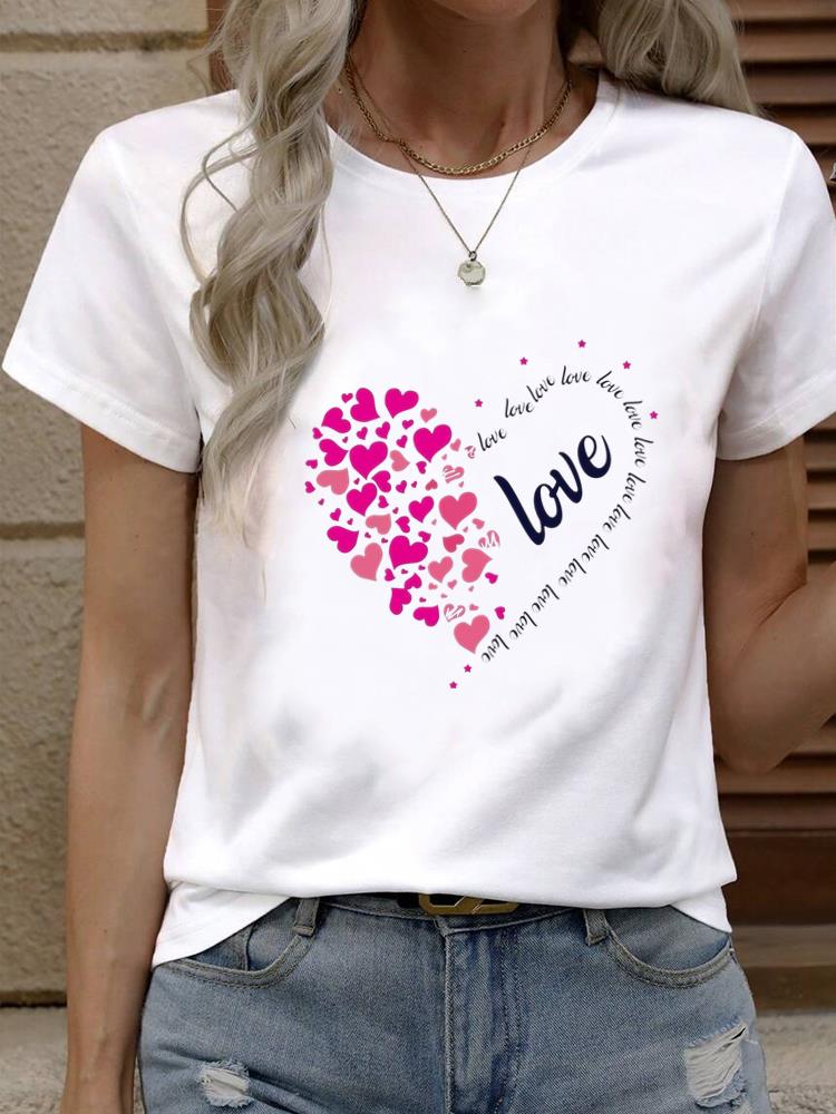 (Asian Size) Tee Top Women Fashion Female Clothing T Shirt Woman Print  butterfly floral trend 90s Short Sleeve Graphic T-shirts