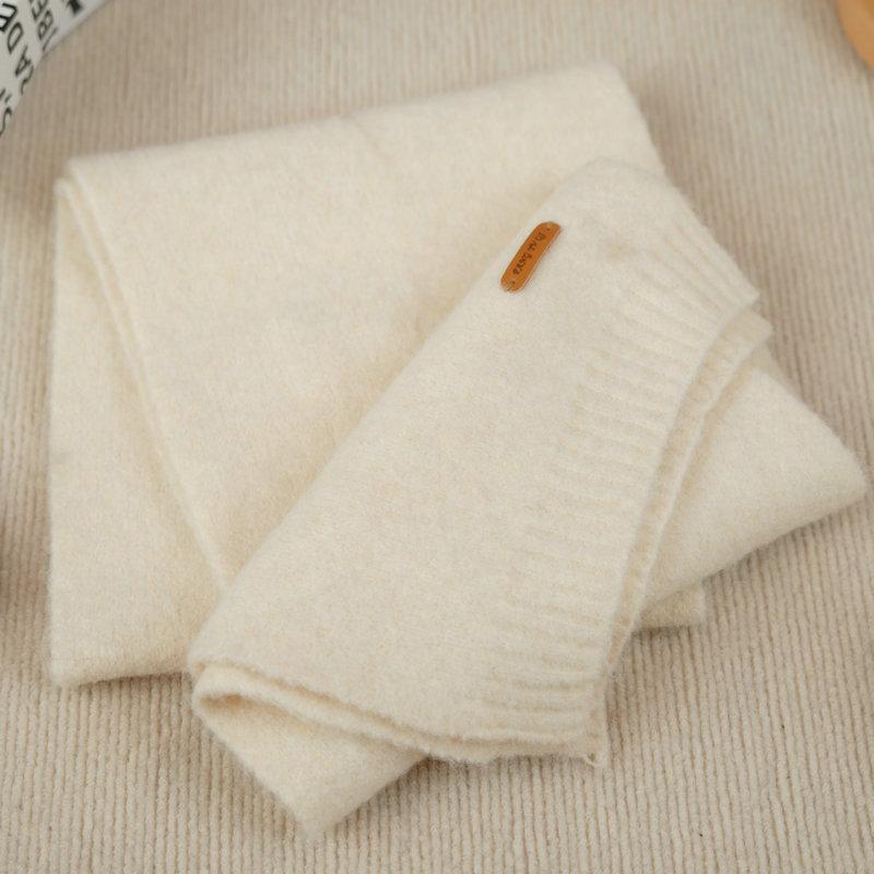 New children's scarves men's and women's hoarding neck protection knitted scarves autumn and winter solid color scarves large