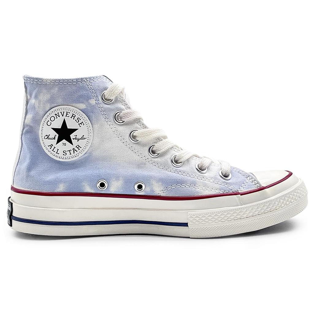 Converse 1970s Slip Resistant, Abrasion Resistant, Waterproof High top Canvas Shoes Unisex White Blue 162056C(Team486-)