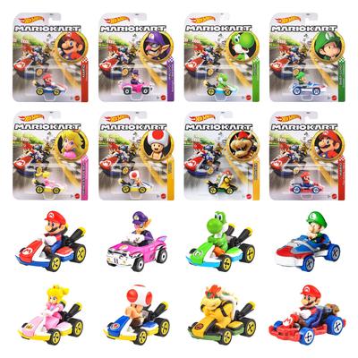 Hot Wheels Mario Kart Assorted Miniature Cars (8 Cars Per Box) - Ages 3+ - Multi-color GBG25-988A