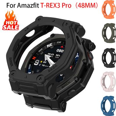 TPU Protective Case For Amazfit T-rex3 Pro 48mm SmartWatch Soft Silicone Bumper For Huami Trex3 Pro Protector Shell Accessoies