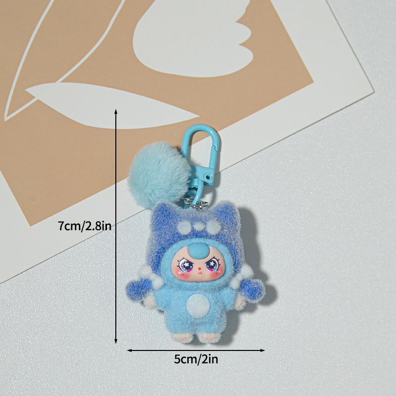 Cute Plush Keychains Party Gifts Kawaii Keychain Phone Chain New Year Xmas Party Favors Gift Baby Face Cute Aesthetic Keychain