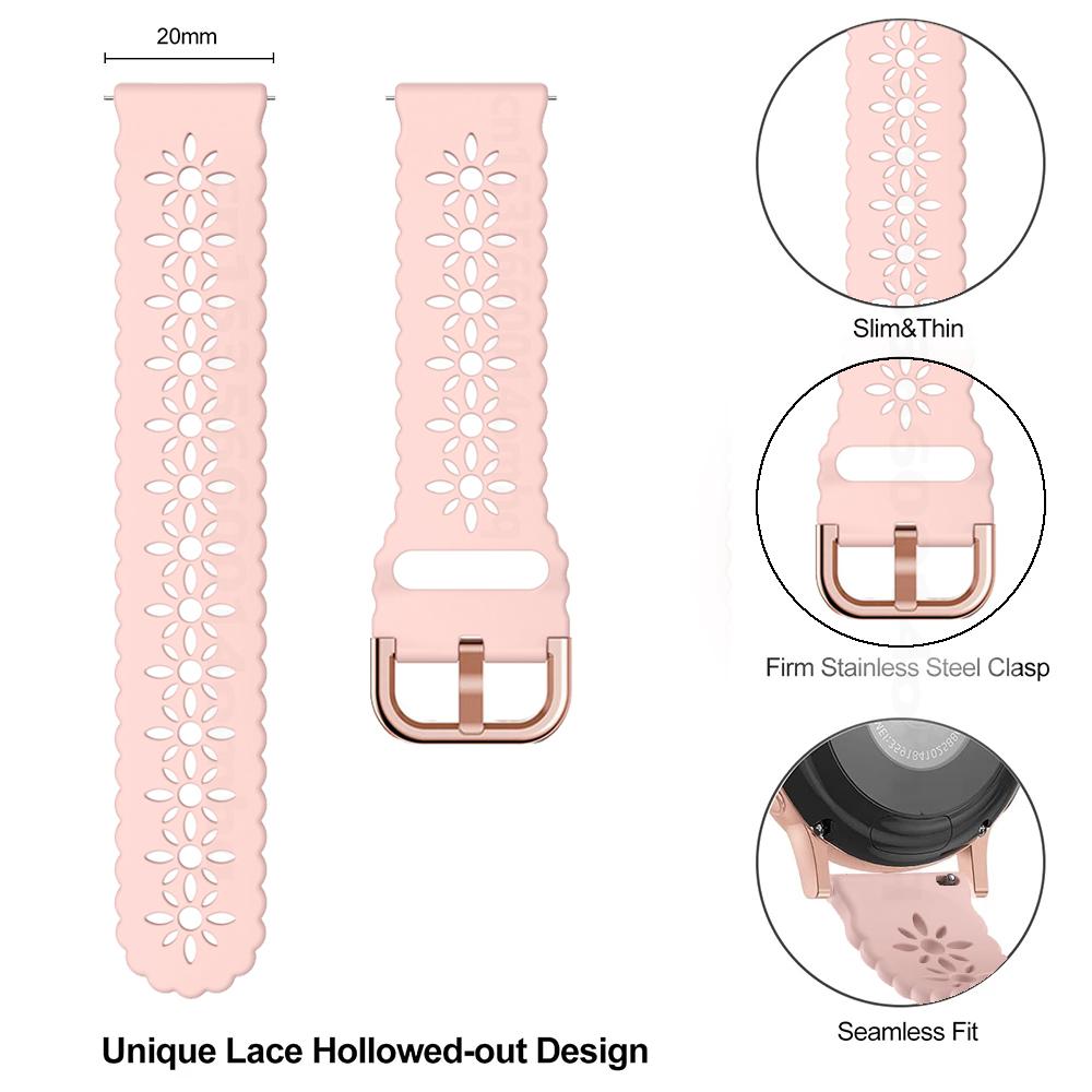 20mm Silicone Band For Amazfit GTS/2/2e/3/4/GTS2 Mini/GTR 42mm Sport Watch Bracelet Amazfit Bip U 3 Pro Strap Watchband Correa