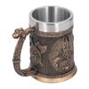 Stainless Steel Mug Innovative Pirate Retro Large Capacity Beer Cup for Beer Coffee Drink Bronze