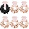 6pcs Satin Scrunchies Girls Elastic Hair Band Ponytail Holder Ties Rubber Bands Bride Bridesmaid Accessories Wedding Supplies