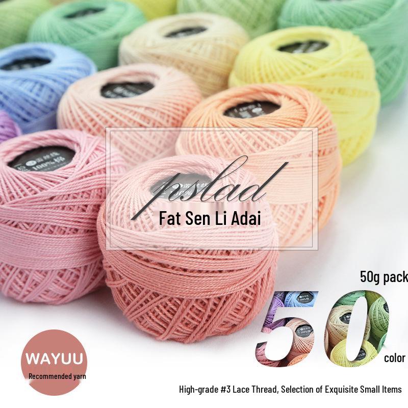 Pick Color No. 3 Lace Yarn: Handmade Wayuu Crochet Summer Cotton Fine Yarn Ball