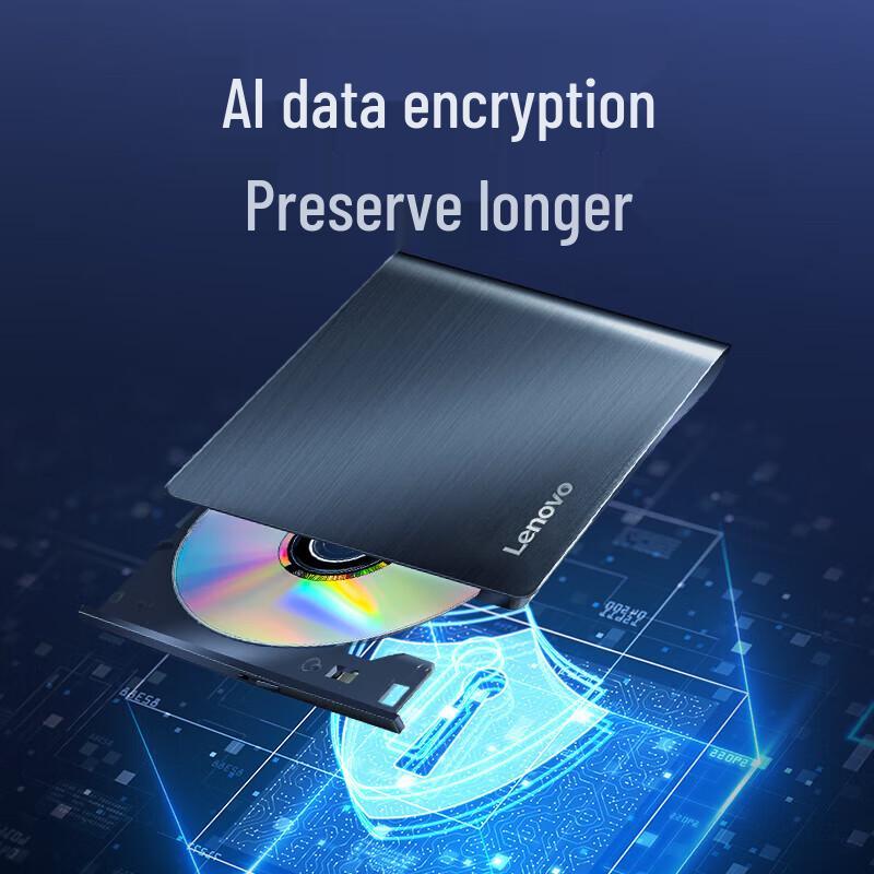 Lenovo DB95 Ultra-Thin External DVD Burner
