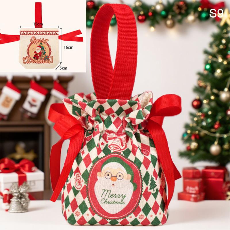 1Pc Christmas Gift Bag Cartoon Apple Candy Packaging Box Party Supplies Christmas Gift Wrapping Boxes Candy Storage Bags