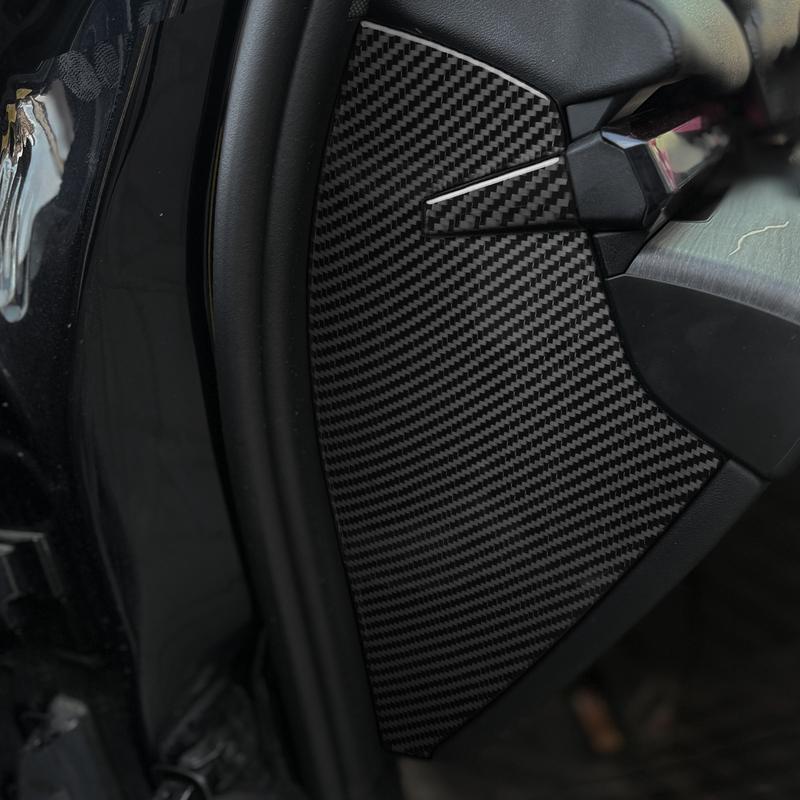 Real Carbon Fiber Car Accessories Dashboard Side Panel Decorative Cover Soft Sticker For BMW 5 Series i5 G60/G68 BEV 2024 2025