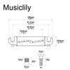 Musiclily Pro 10.5mm Preset Wraparound Tailpiece Bridge for Epiphone Les Paul Junior LP-Type Guitars, Black