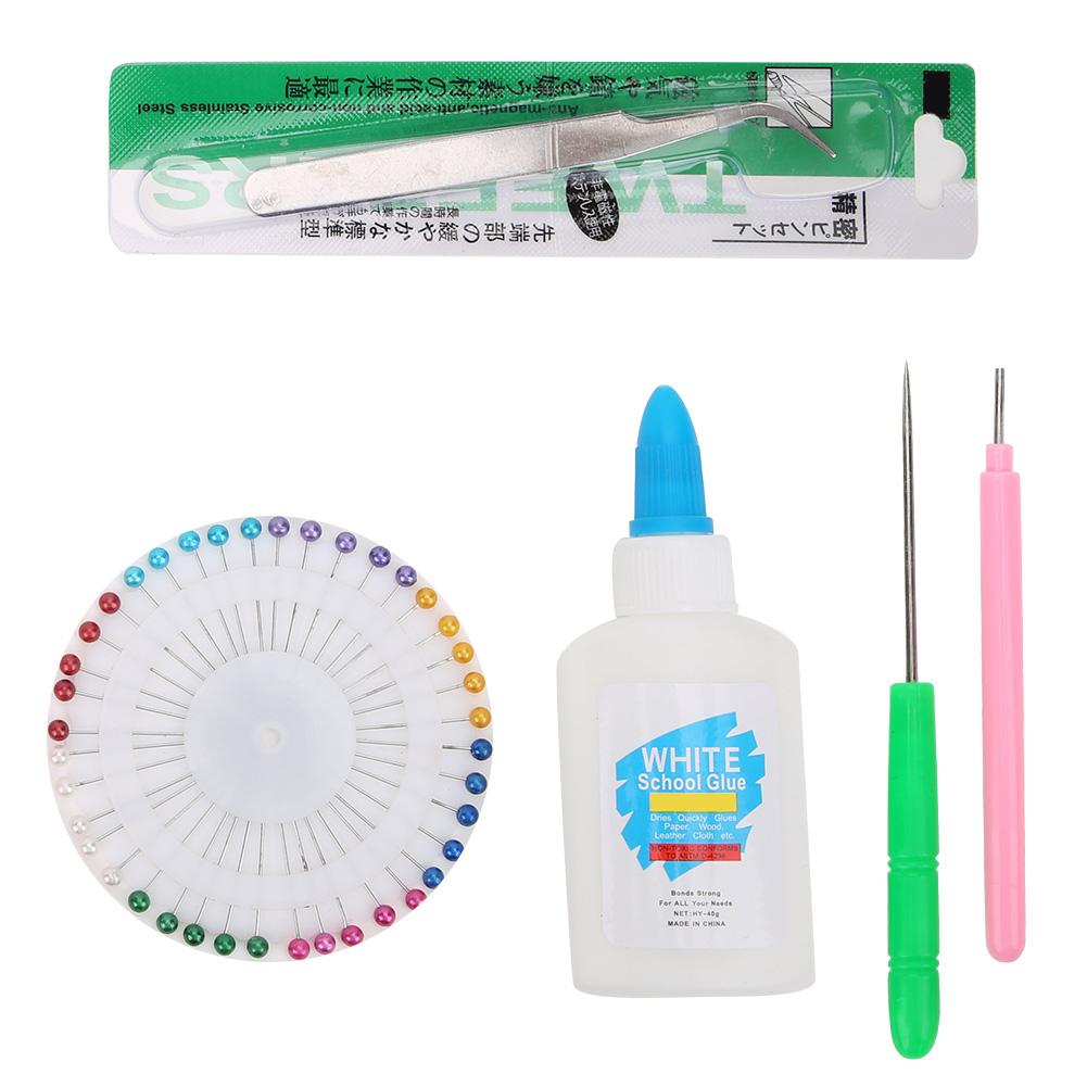 Zestaw dla początkujących do quillingu papierowego 36 kolorowych pasków Pióro do quillingu Szpilki z perłami Rękodzieło papierowe( )