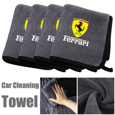Car Microfiber Cleaning Towel Wipe Drying Cloth Clean Tools Accessory For Ferrari F430 488 458 F12berlinetta 499P 2022 488 250