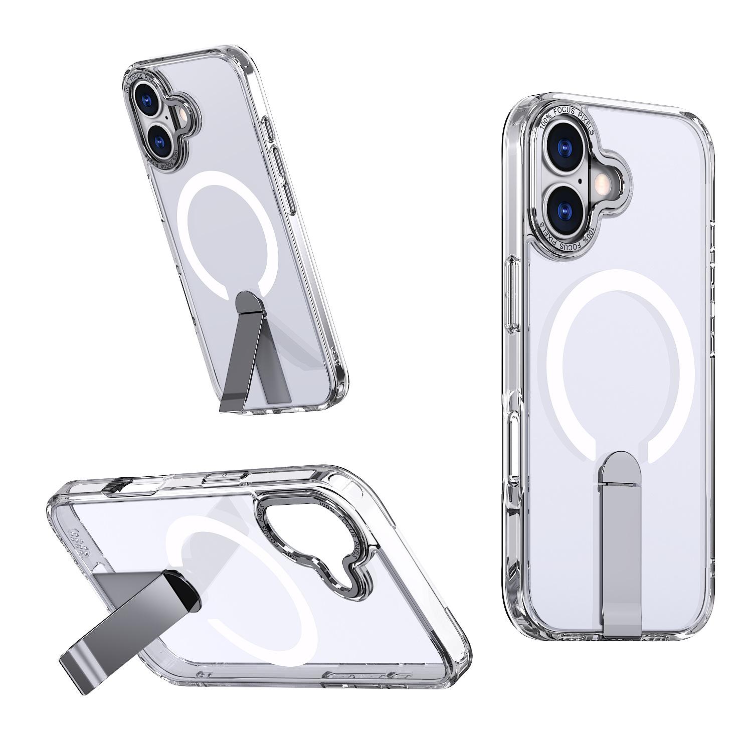 Wholesale compatible with iPhone 17 case magnetic attachment with vertical stand matte iPhone 16 Pro phone case iPhone 17 Pro Max прозрачный